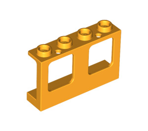 LEGO Orange clair brillant Fenêtre Cadre 1 x 4 x 2 avec goujons creux (61345)