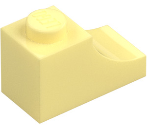 LEGO Světle žlutá Klenba 1 x 2 Převrácený (78666)