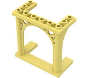 LEGO Amarillo claro brillante Arco 3 x 6 x 5 Ornamented (19063 / 30613)