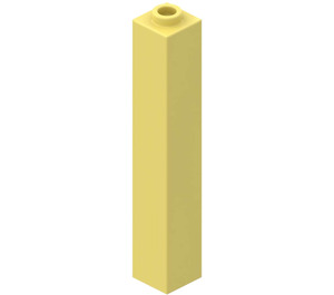 LEGO Bright Light Yellow Brick 1 x 1 x 5 with Hollow Stud (2453)