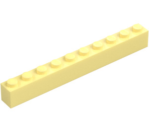 LEGO Světle žlutá Kostka 1 x 10 (6111)