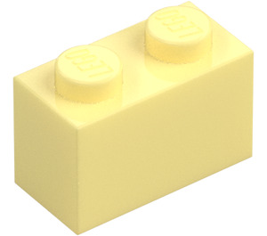 LEGO Bright Light Yellow Brick 1 x 2 with Bottom Tube (3004 / 93792)