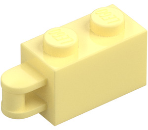 LEGO Lysegul Klods 1 x 2 med Hængsel Shaft (Opsamlingsskakt) (34816)