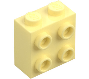 LEGO Klar Ljusgul Kloss 1 x 2 x 1.6 med Knoppar på Ett Sida (1939 / 22885)