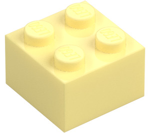 LEGO Klar Ljusgul Kloss 2 x 2 (3003 / 6223)