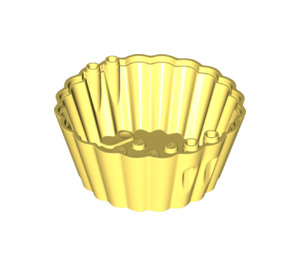 LEGO Bright Light Yellow Cake Cup Container 8 x 8 x 3 (72024)