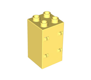 LEGO Bright Light Yellow Column Brick 2 x 2 x 3 with Hinge fork (69714)