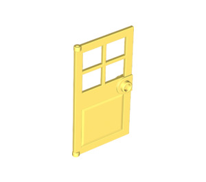 LEGO Bright Light Yellow Door 1 x 4 x 6 with 4 Panes and Stud Handle (60623)