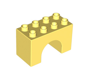 LEGO Bright Light Yellow Duplo Arch Brick 2 x 4 x 2 (11198)