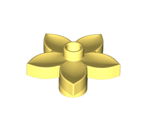 LEGO Jaune clair brillant Duplo Fleur avec 5 Angular Pétales (6510 / 52639)