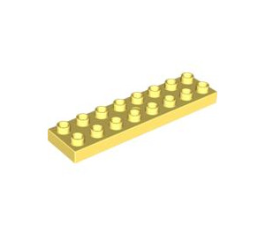 LEGO Jaune clair brillant Duplo assiette 2 x 8 (44524)