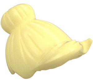 LEGO Světle žlutá Vlasy s Horní Knot Bun a Forelock (93562)