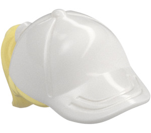 LEGO Jaune Clair Brillant Cheveux avec Blanc Casquette (35660)