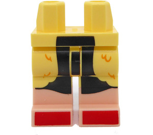 LEGO Jasny Jasnożółty Biodra i nogi Cruella de Vil z Czerwony Shoes (73200 / 104663)