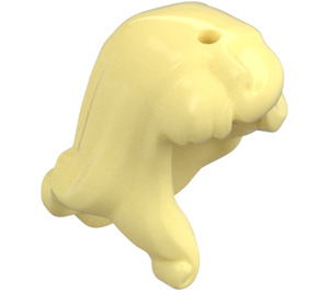 LEGO Bright Light Yellow Long Hair over Shoulder with Curled Ends (3361)