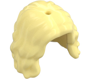 LEGO Bright Light Yellow Long Hair with Side Parting (2632)