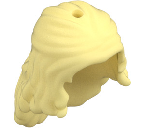 LEGO Bright Light Yellow Long Wavy Tied Back Hair (18637 / 92258)