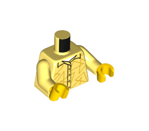 LEGO Lysegul Mand med Ben Prothesis Minifig Torso (973 / 76382)