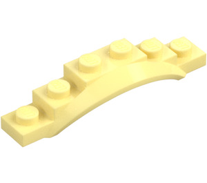 LEGO Jasny Jasnożółty Błotnik Talerz 1 x 6 z Krawędź (4925 / 62361)