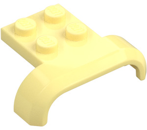 LEGO Helder lichtgeel Spatbord Plaat 2 x 2 met Shallow Wiel Boog (28326)