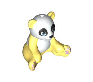 LEGO Bright Light Yellow Panda with Blue Eyes and Lavender Paws (67782 / 67783)