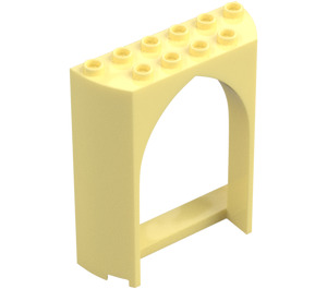 LEGO Helder lichtgeel Paneel 2 x 6 x 6.5 met Boog (35565)