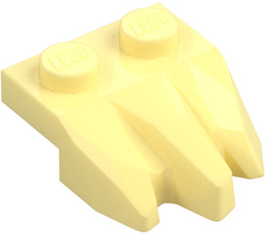 LEGO Leuchtendes Hellgelb Platte 1 x 2 mit 3 Felsen Klauen (27261)