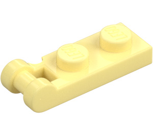 LEGO Leuchtendes Hellgelb Platte 1 x 2 mit Ende Stange Griff (60478)