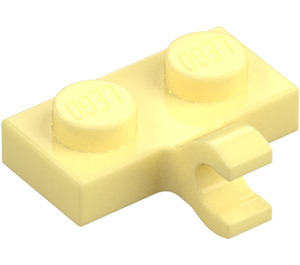 LEGO Klar Ljusgul Platta 1 x 2 med Horisontalt fäste (11476 / 65458)