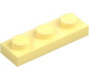 LEGO Jaune Clair Brillant assiette 1 x 3 (3623)