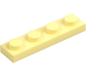 LEGO Klar lys gul Plate 1 x 4 (3710)