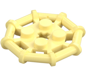 LEGO Světle žlutá Deska 2 x 2 s Tyčka Rám Octagonal (kulaté cvočky) (75937)