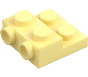 LEGO Lysegul Plade 2 x 2 x 0.7 med 2 knops på Side (4304 / 99206)