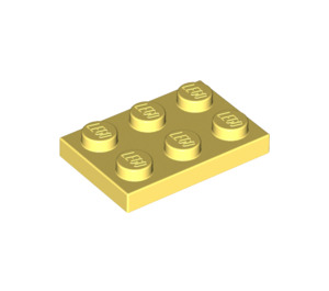 LEGO Jaune clair brillant assiette 2 x 3 (3021)