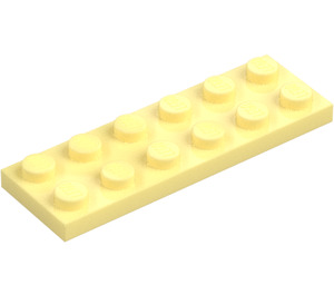 LEGO Světle žlutá Deska 2 x 6 (3795)