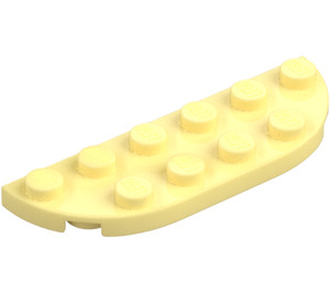 LEGO Bright Light Yellow Plate 2 x 6 with Rounded Corners (18980)