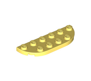 LEGO Bright Light Yellow Plate 2 x 6 with Rounded Corners (18980)