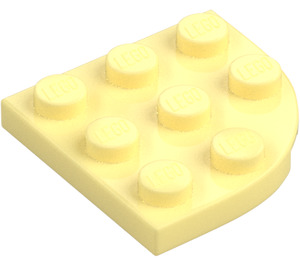 LEGO Leuchtendes Hellgelb Platte 3 x 3 Rund Ecke (30357)