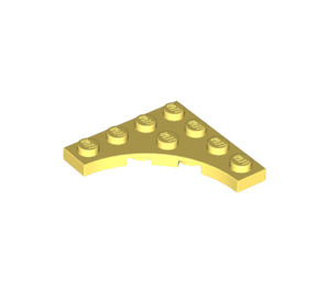LEGO Bright Light Yellow Plate 4 x 4 with Circular Cut Out (35044)