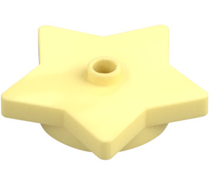 LEGO Bright Light Yellow Plate 4 x 4 x 0.7 Round Star (39611)