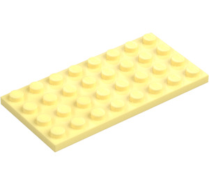 LEGO Klar Ljusgul Platta 4 x 8 (3035)