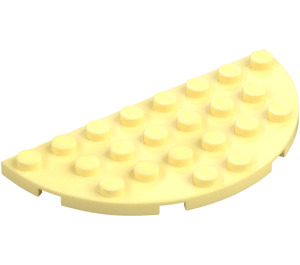 LEGO Bright Light Yellow Plate 4 x 8 Round Half Circle (22888)