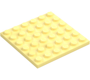 LEGO Helder lichtgeel Plaat 6 x 6 (3958)