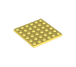 LEGO Bright Light Yellow Plate 6 x 6 (3958)
