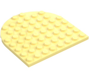 LEGO Světle žlutá Deska 8 x 8 Kolo Polovina Kruh (41948)