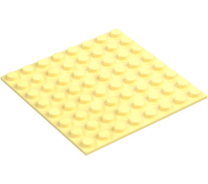 LEGO Klar lys gul Plate 8 x 8 med Adhesive (80319)