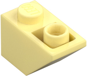 LEGO Bright Light Yellow Slope 1 x 2 (45°) Inverted (3665)