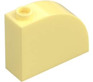 LEGO Klar lys gul Skråning 1 x 3 x 2 Buet (33243)