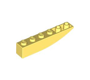 LEGO Jaune clair brillant Pente 1 x 6 Incurvé Inversé (41763 / 42023)