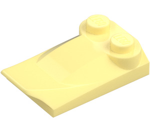 LEGO Helder lichtgeel Helling 2 x 3 x 0.7 Gebogen met Vleugel (47456 / 55015)